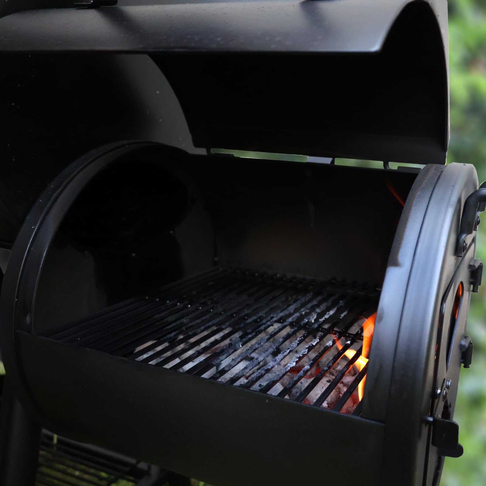 TAINO CHIEF 130 XXL Smoker 130kg BBQ GRILLWAGEN Holzkohle Grillkamin 3,5 mm Stahl PROFI-QUALITÄT Räucherofen (130 kg Smoker)