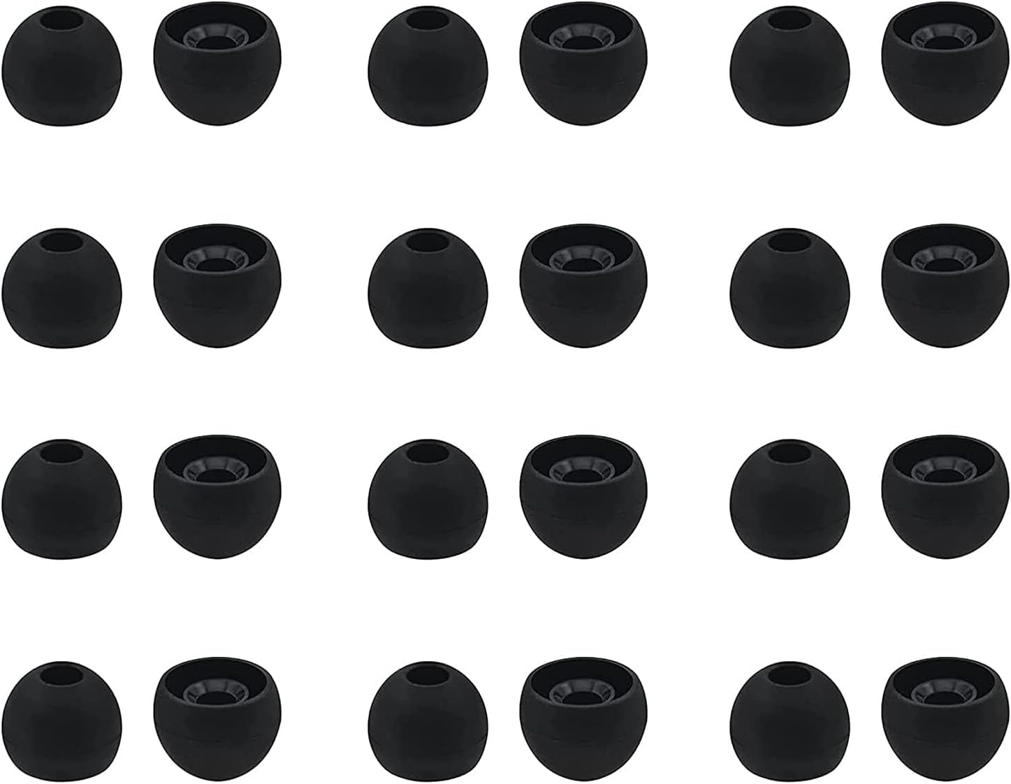 ALXCD Ear Tips for in-Ear Headphones, Medium Size 12 Pairs Soft Silicon Earbuds Tips Eartips with 3.8mm Connector Hole, Fit Most in-Ear Earbuds(Inner Hole 3.8mm -4.8mm) 12 Pairs, Black M ALXCD Ear Tips for in-Ear Headphones, Medium Size 12 Pairs Soft Silicon Earbuds Tips Eartips with 3.8mm Connector Hole, Fit Most in-Ear Earbuds(Inner Hole 3.8mm -4.8mm) 12 Pairs, Black M