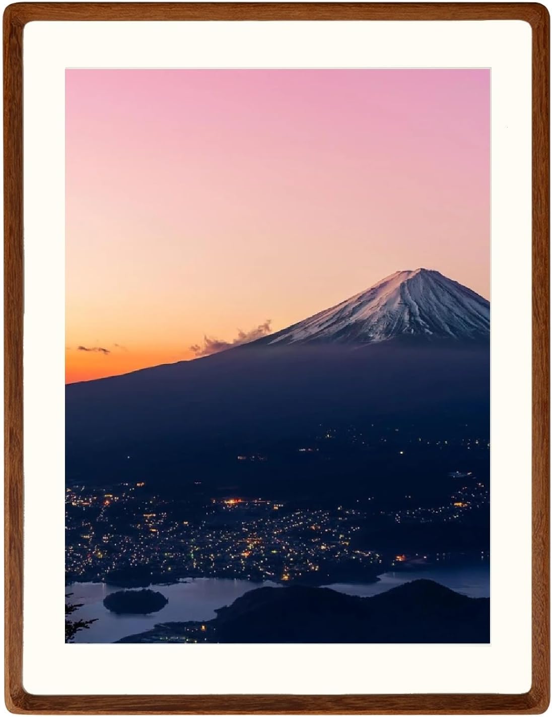 Natural Wood Photo Frames Inspired Tabletop Picture Frame with Mat, Vertical or Horizontal Display (Walnut, 14x17 matted to 11x14) Walnut 14x17 matted to 11x14