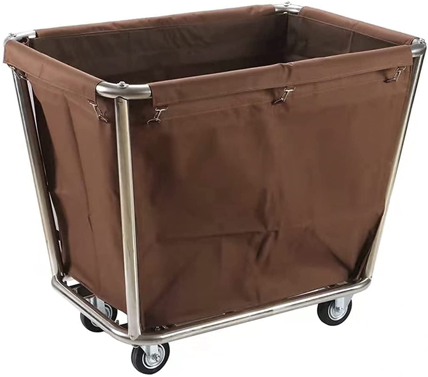 Laundry Basket Heavy Duty Laundry Sorting Trolley With Wheels Housekeeping Rolling Laundry Sorter Collection Trolley With Removable Bag