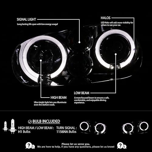 Miniatura 2 de Autozensation Compatible con Volkwagen Golf MK4 GTIGLGLSCabrio cromado carcasa transparente 1999-2005, faros delanteros L + R Pair