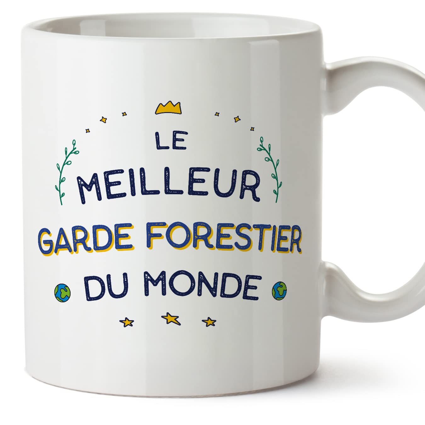 MUGFFINS Forestry Agent Man Mug - in French - Meilleur du Monde - Funny Gift for Colleagues - Ceramic 11oz Mug — image 1