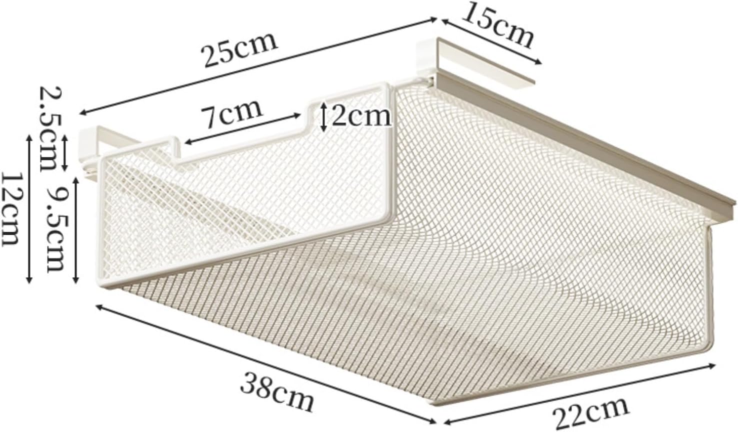 デスク下収納ラック 吊り下げ式キッチンラック 伸縮スライド式収納棚 後付け引き出し 省スペース収納ボックス 鉄製で頑丈 耐久性に優れ