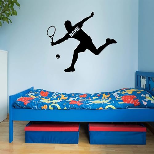 Miniatura 2 de VWAQ - Adhesivo decorativo para pared, diseño de jugador de tenis
