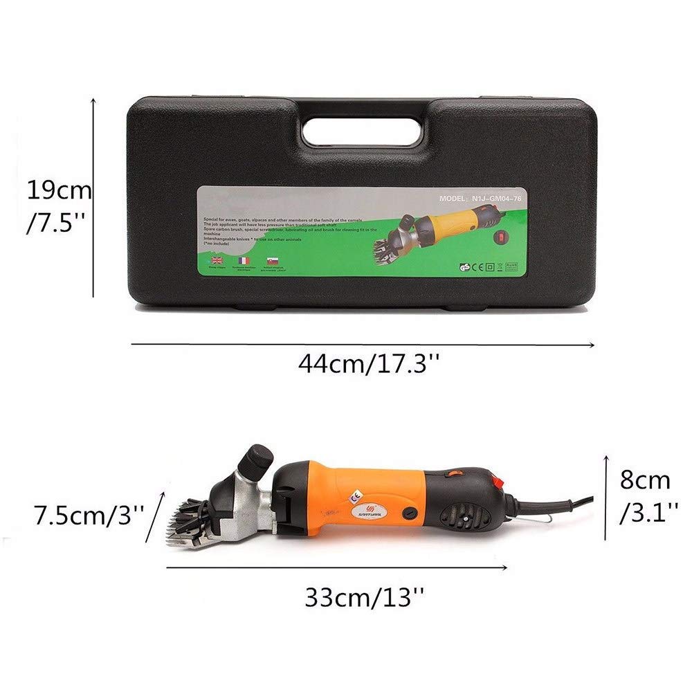 Tosatrice portatile per pecore, professionale ad alte prestazioni, tosatrice elettrica a 6 velocità per pecore, capre, lama, cavalli, alpaca, pelo spesso, cura dei peli di animali domestici, 690 W