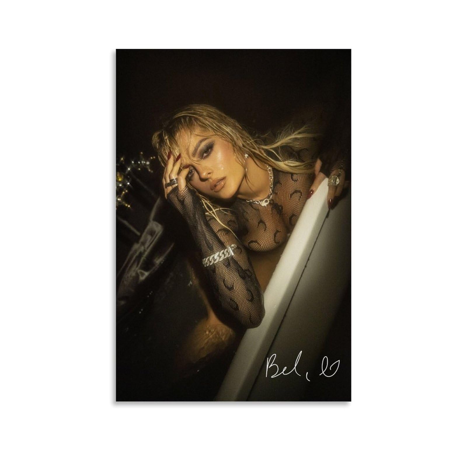 VNTTHYF Bebe Rexha Sexy Art Photo Poster Canvas Poster Wall Art Decor Living Room Bedroom Decoration Posters 12x18inch(30x45cm) Unframe-style