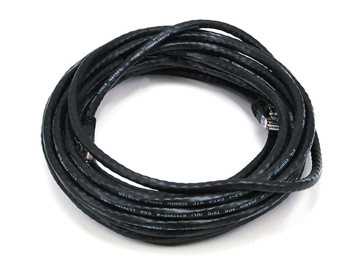 25FT 24AWG Cat6 550MHz UTP Ethernet Cable de red de cobre desnudo - Negro 4