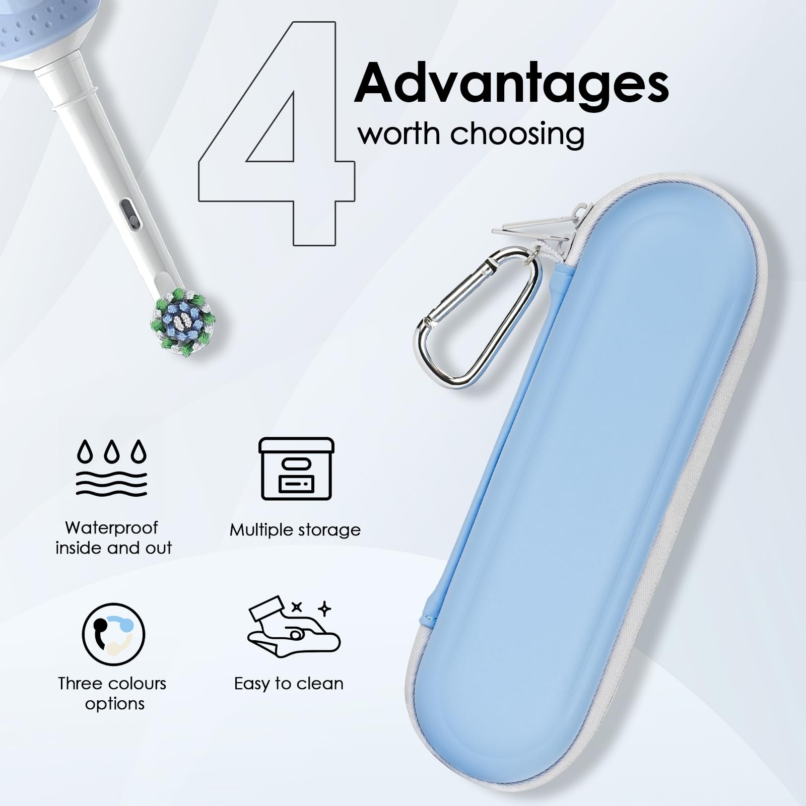 Yinke Funda para cepillo de dientes eléctrico, funda de viaje para cepillo de dientes eléctrico, funda portátil para cepillo de dientes