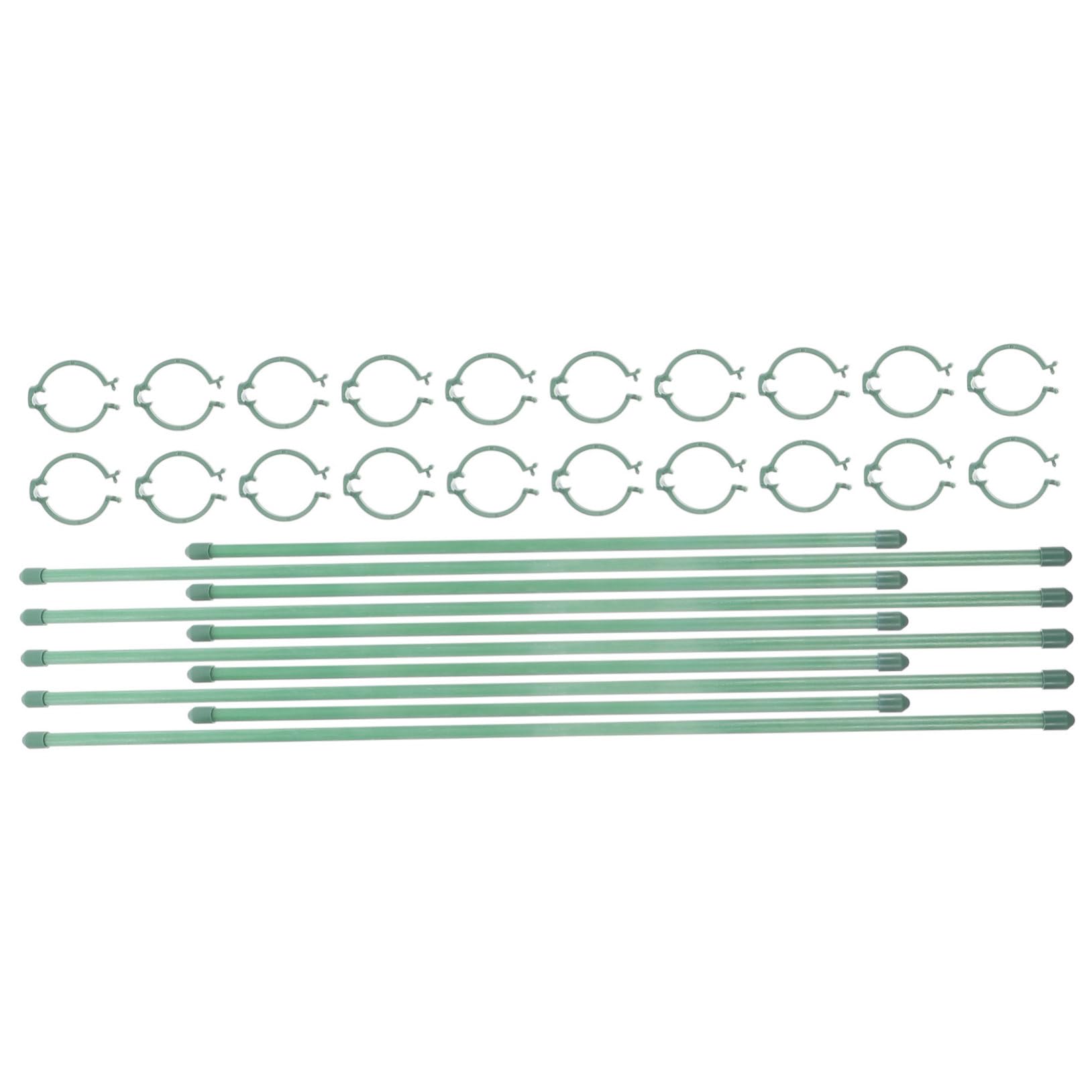 Toyvian 2 Ensembles Support du Support de Fleurs pieu enjeux Escalade de Plein air Les Soutiens Rester Support de Tige Unique de Jardin Fournitures de Jardinage Tige en Fibre de Verre Vert