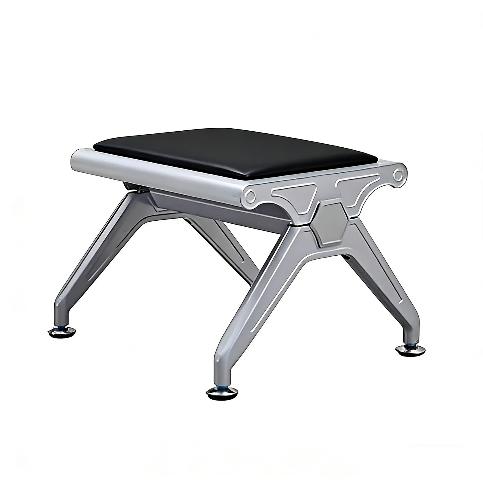 SGKOMN Reception Bench, PU Waiting Room Chair, Guest Chair for Hospital, Salon & Conference, Modern 16" Tall Seating, Durable & Stylish Visitor Furniture, Black-49 * 50 * 41cm/20 * 20 * 16in