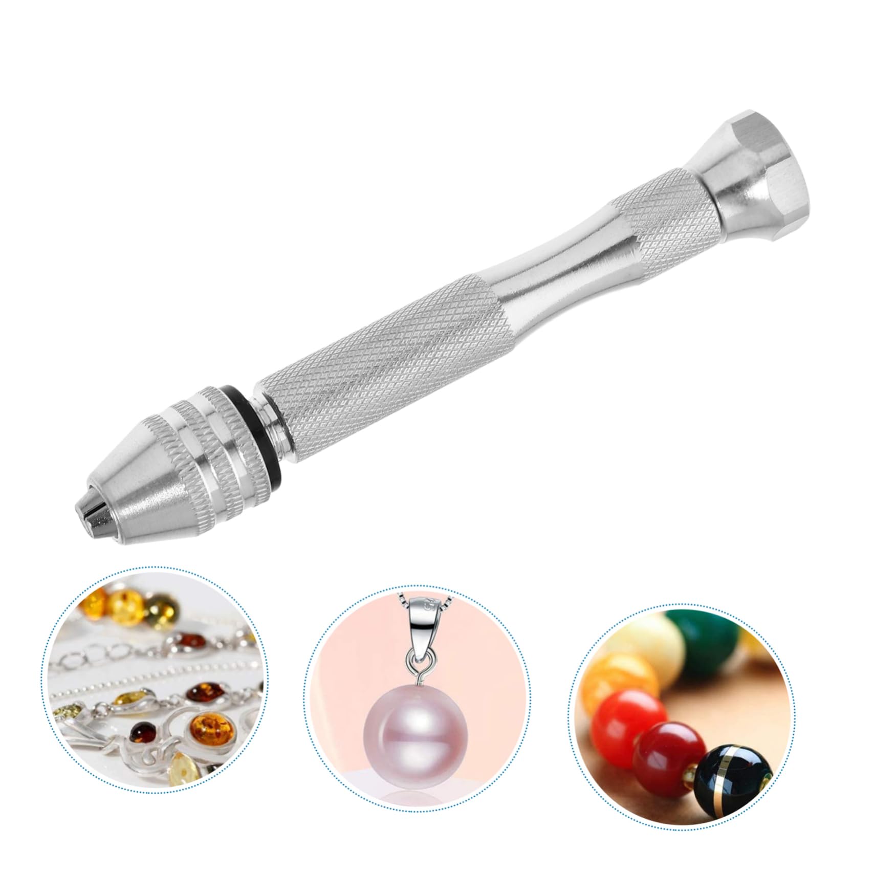 NULYLU Swivel Head Pin Vise Hand Drill Walnut Punch Small Jewelry Making Vise