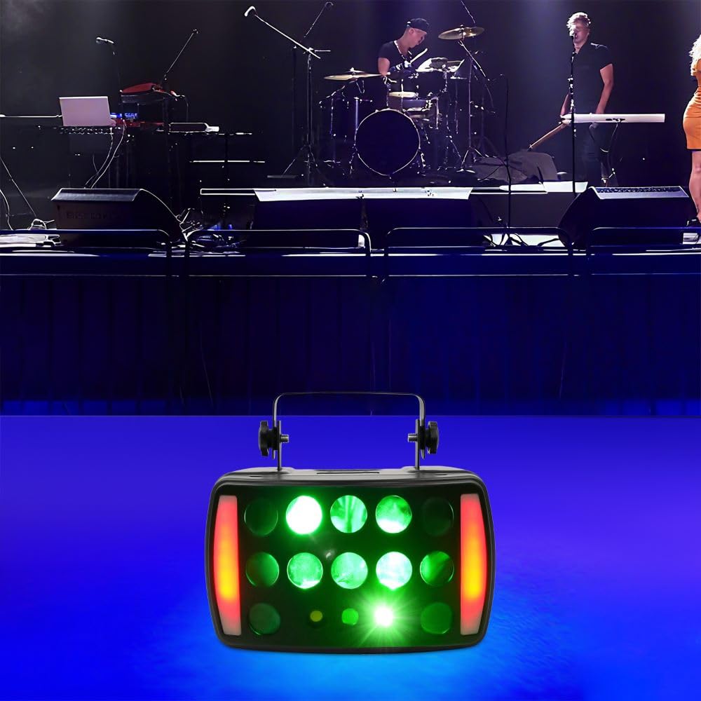 Discolicht Partylicht, DMX512 2 in 1 Rgb Disco Licht, LED Bühnenbeleuchtung Partylicht, für Party Club Bar Home Weihnachten Halloween, Disco Licht mit Sound, Fernbedienung
