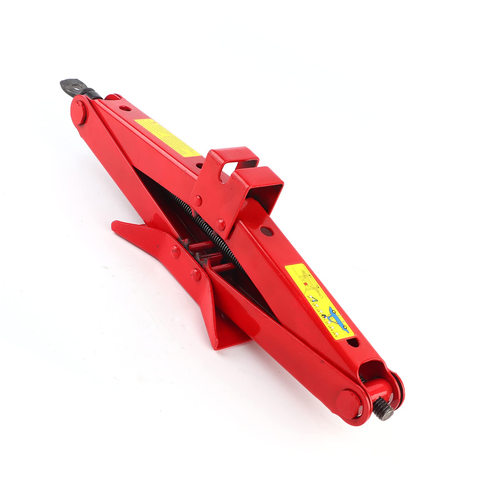 Jack de Tijera, Base Extra Ancha, Fácil de Neumáticos, Material de Hierro Rojo, para Maletero de Coche Al Aire Libre (2T)