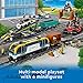 LEGO City Freight Train Set, 60336 Remote Control Toy for Kids Aged 7 Plus with Sounds, 2 Wagons, Car Transporter, 33 Track Pieces and 2 EV Car Toys