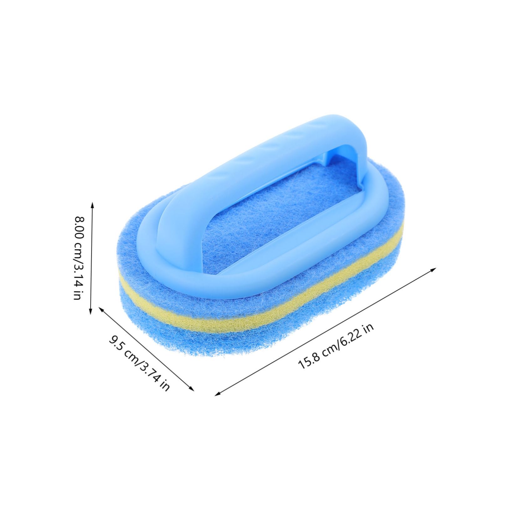 SHERCHPRY 5 Series Cepillo De Esponja Limpiador De Esponja Pincel Esponja para Fregar Baño Depuración Azul Bañera Ducha Cepillo De Agarre Cómodo Cepillo para La Limpieza PD Blue 2 Piezas X 5