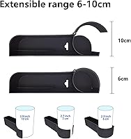 Vista 3 de Car seat gap filler organizer,multifunctional car seat organizer,Adjustable Cup Holder car console side storage box Holders phone, sunglasses,car