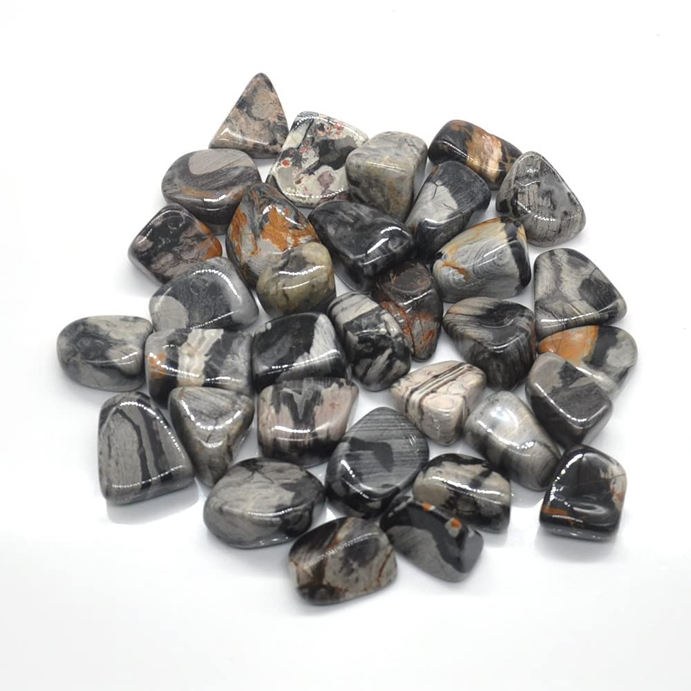 Pierres précieuses jaspe argent naturel pour aménagement de terrarium et bassin