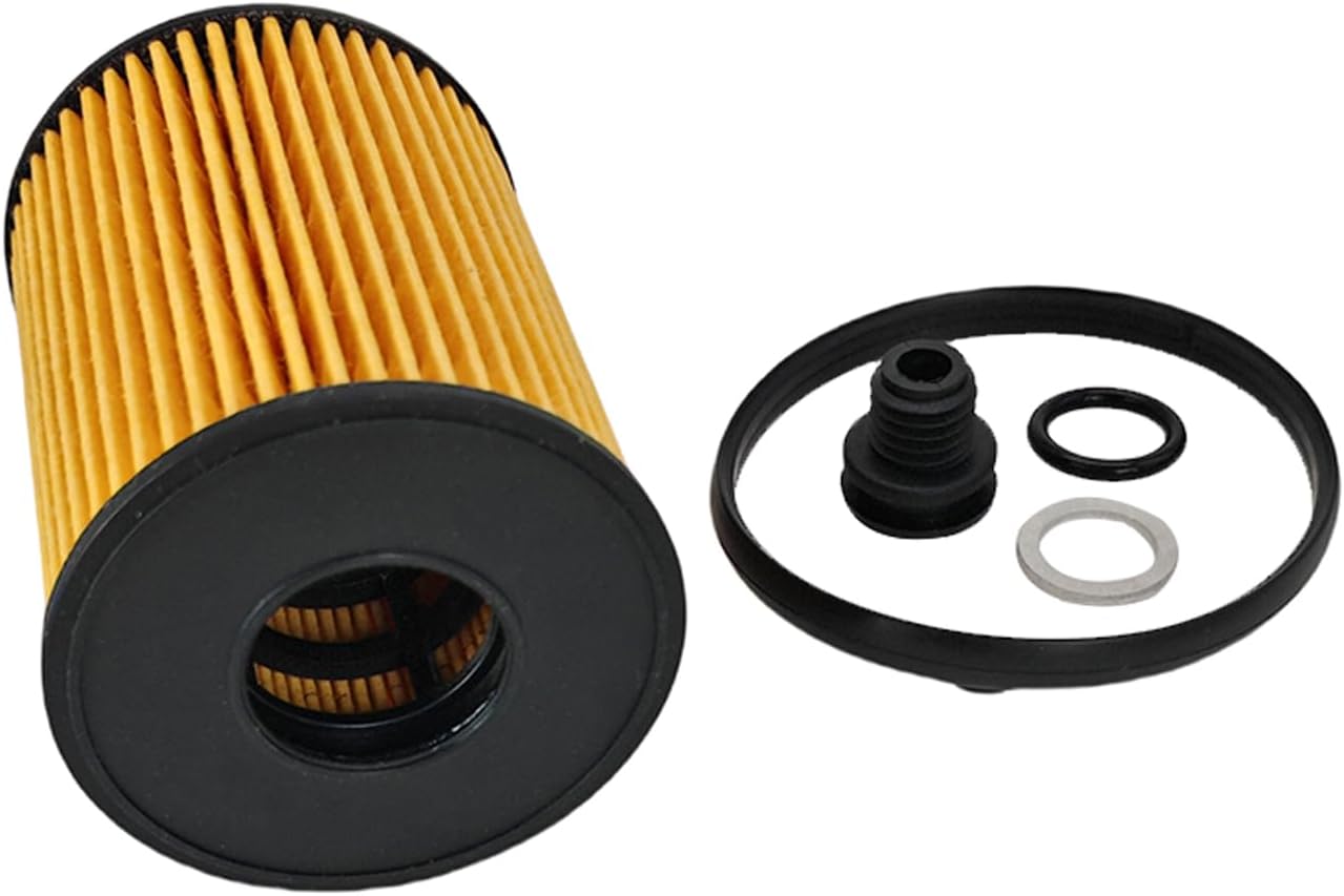 2.5L Engine Oil Filter Housing Cover Cap Assembly & 3 Pack Oil Filters Fit for Hyundai Santa Cruz Santa Fe Sonata Tucson Kia K5 Sorento Sportage, Replace 263152J000 263502S000