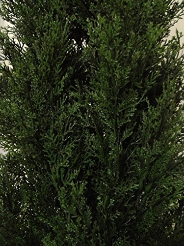 Two 4 Foot Outdoor Artificial Cedar Topiary Trees Uv Rated Potted Plants #TOP1