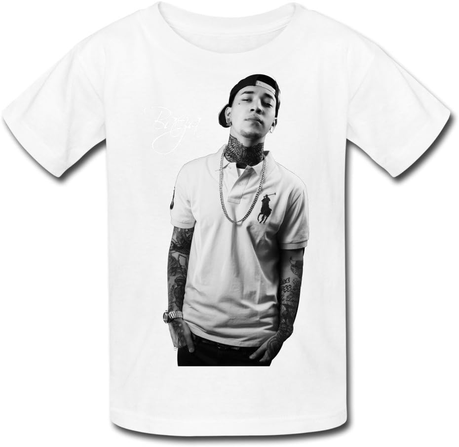 Gaowee Youth Boys'/Girls' Baeza Music Art Logo T-Shirt - White