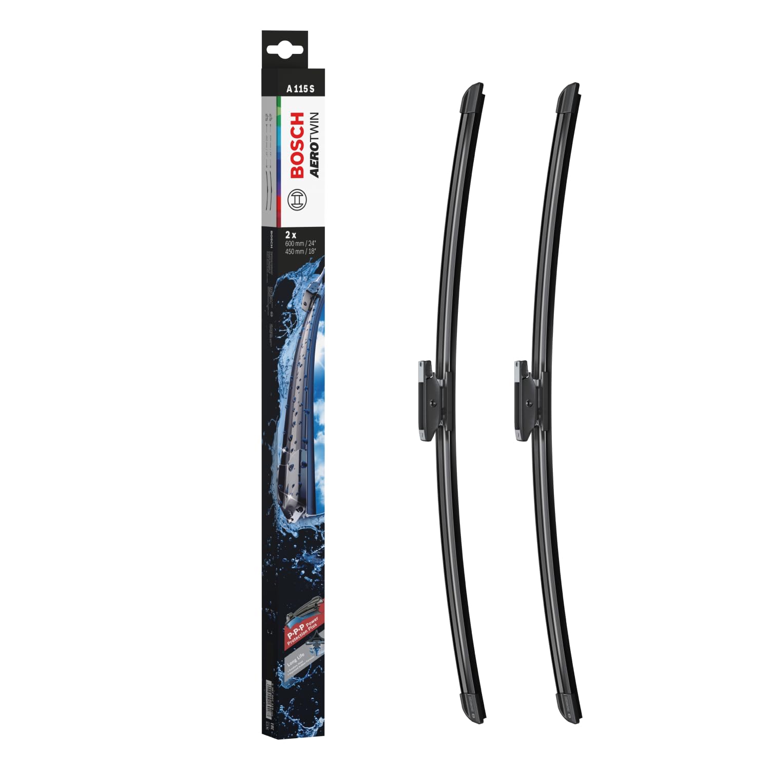 BOSCH Balai d'essuie-​glace Aerotwin Spoiler A115S 3397007115 Compatible avec: RENAULT MEGANE II, MEGANE II Coupé-​Cabriolet, MEGANE II Hatchback Van, MEGANE II Kasten/​Kombi, MEGANE II Kombi