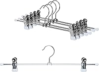 Vista 15 de Mawa by Reston Lloyd - Percha antideslizante para pantalones y faldas con dos clips, estilo K/40D, juego de 10, 15 3/4 pulgadas de largo, rojo