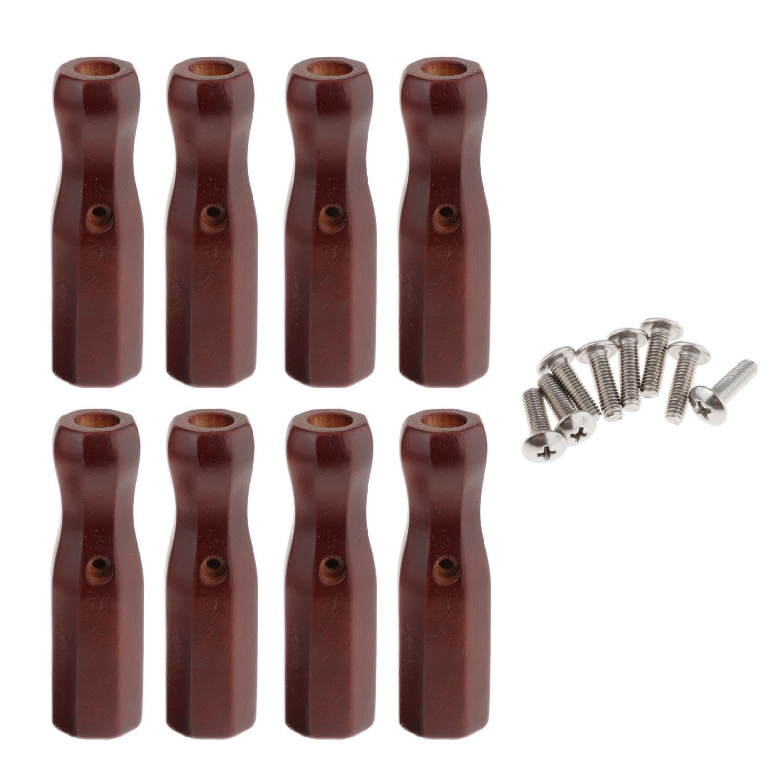 B Baosity 8X Soccer Table Handles, Foosball Table Handle Grips Wooden Foosball Accessories Football Table Grip for Standard Foosball Tables, Indoor Game