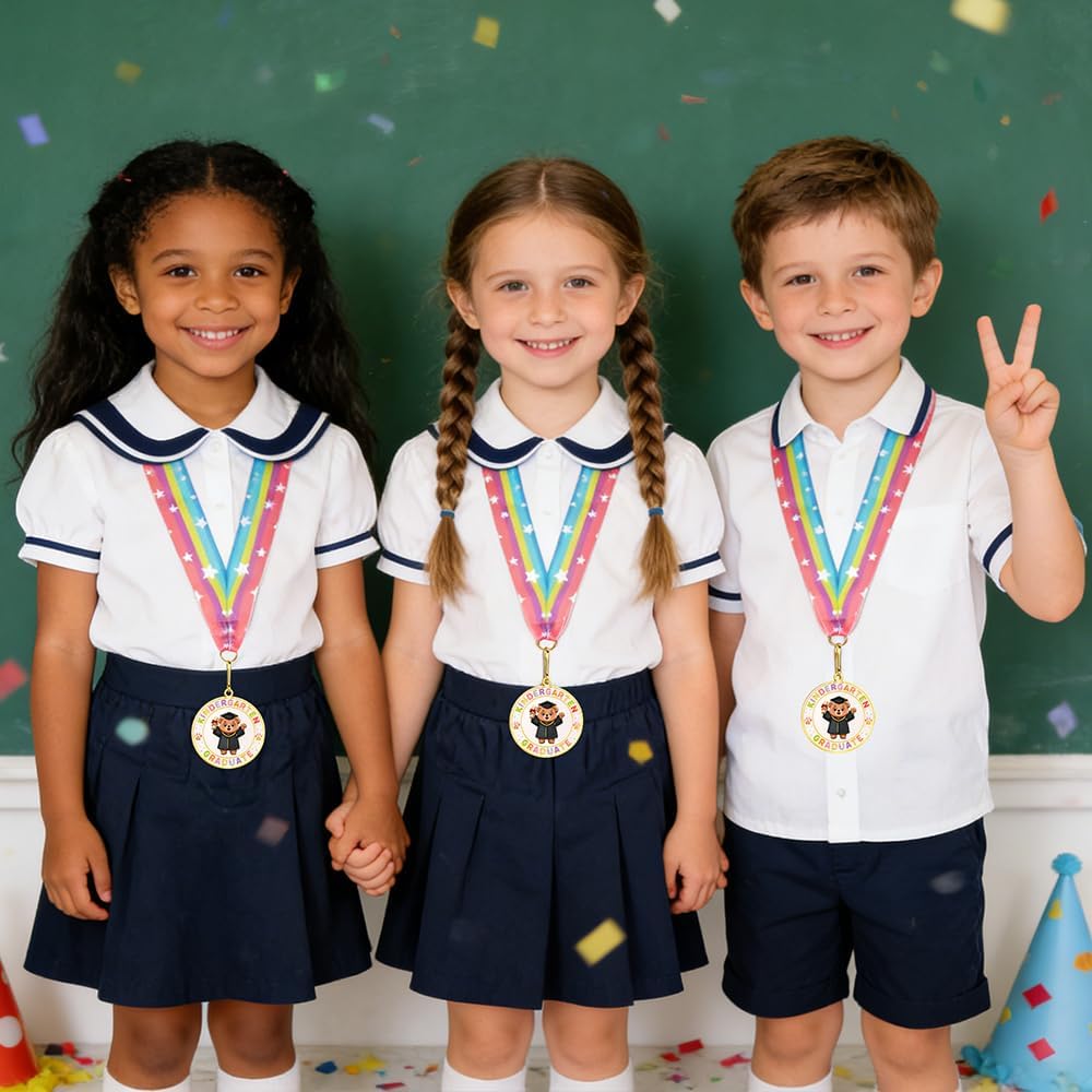 Kindergarten Preschool Graduation Medal Kindergarten Congrats Graduation Medal for Kids Kindergarten Graduation Award Medallion with Neck Ribbon Kindergarten Graduation Gifts for Students Party Favors