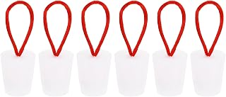 Silicone Rubber Tapered Plug 17 to 23mm Solid Bathtub Bungs Stopper with Handle for Test Tubes, Water Pipe, Drainage Hole, White 6 Pieces