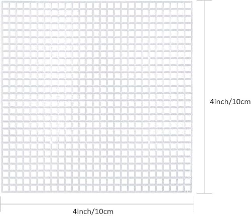 Miniatura 2 de Pllieay 30 piezas de 6 hojas de lona de malla de plástico para bordado, hilo acrílico, proyectos de punto y ganchillo (4.1 x 4.1 pulgadas)