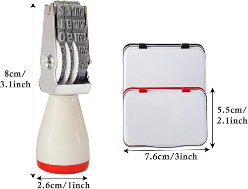 Miniatura 2 de Huevo Fechado Kit de sellos con 2 Sellos de goma y negro & Tinta roja, Juego de marcado de huevos frescos de granja para huevos de pollo pato, pavo,