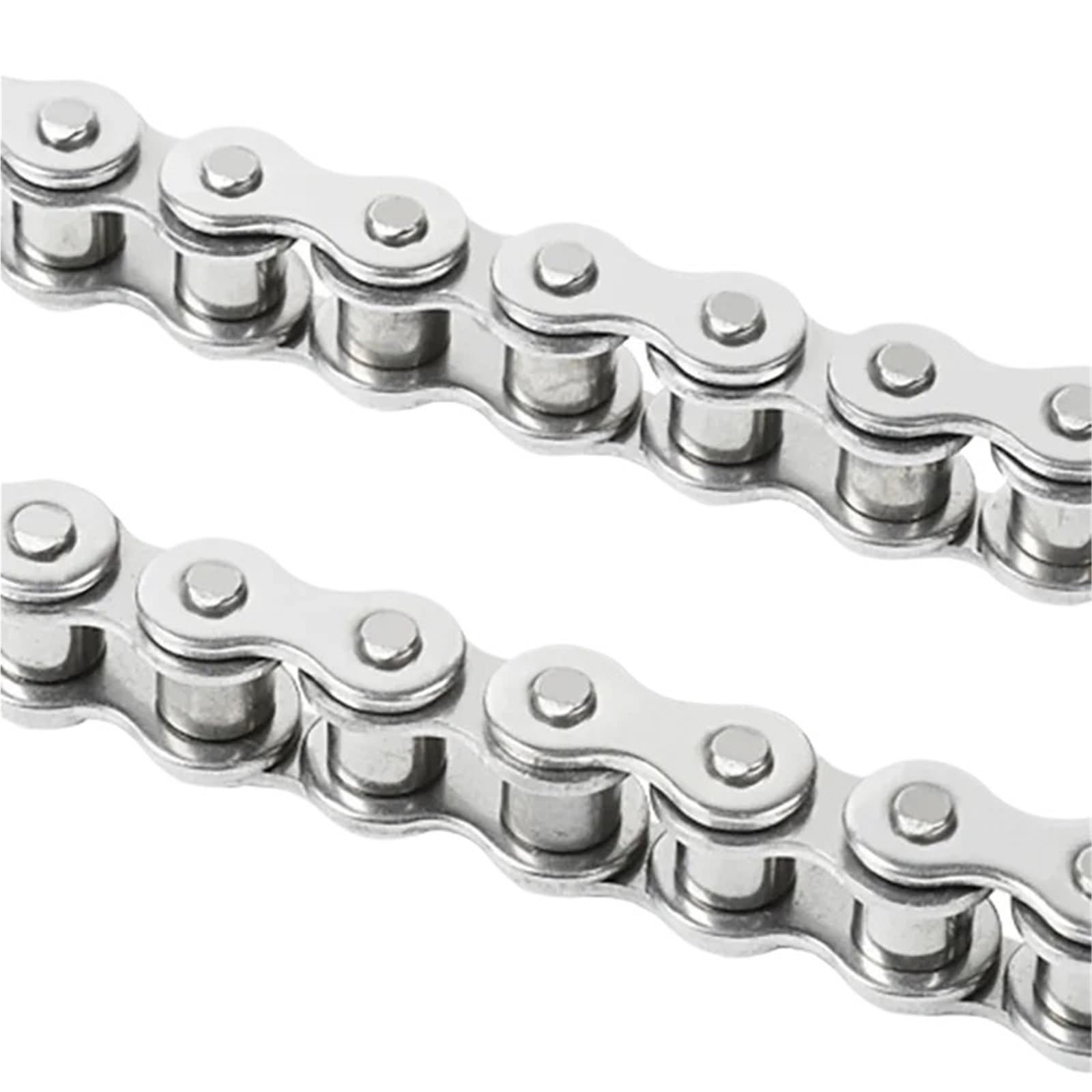 Rollenkette Aus Kohlenstoffstahl 1,5 m lange Rollenantriebskette aus Edelstahl 304 mit Verbindungsschnalle, industrielle Übertragungskette 04C, 05B, 06B, 08B, 10B, 12B, 16B(1.5M Chain,04B-1)