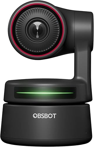 OBSBOT Tiny PTZ Webcam HDR .8 pulgadas Sensor de enfoque automático Micrófono dual Control de gestos de encuadre automático para enseñar transmisión