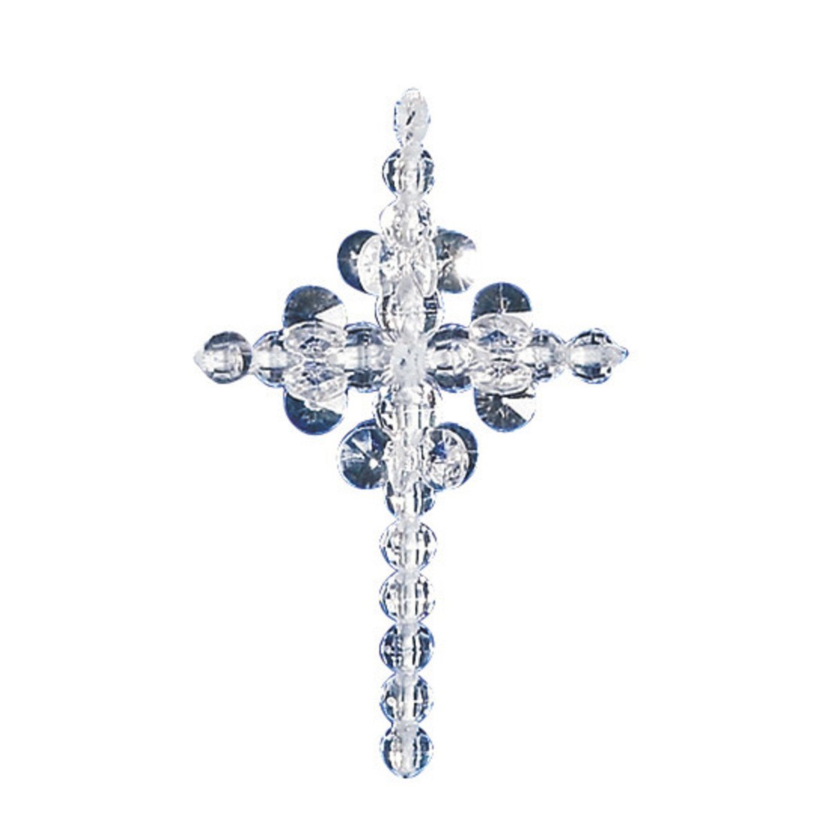 Beadery Holiday Beaded Ornament Kit, Crystal Crosses, 1.25-Inch, Makes 24 (BOK-5536) - Image 3