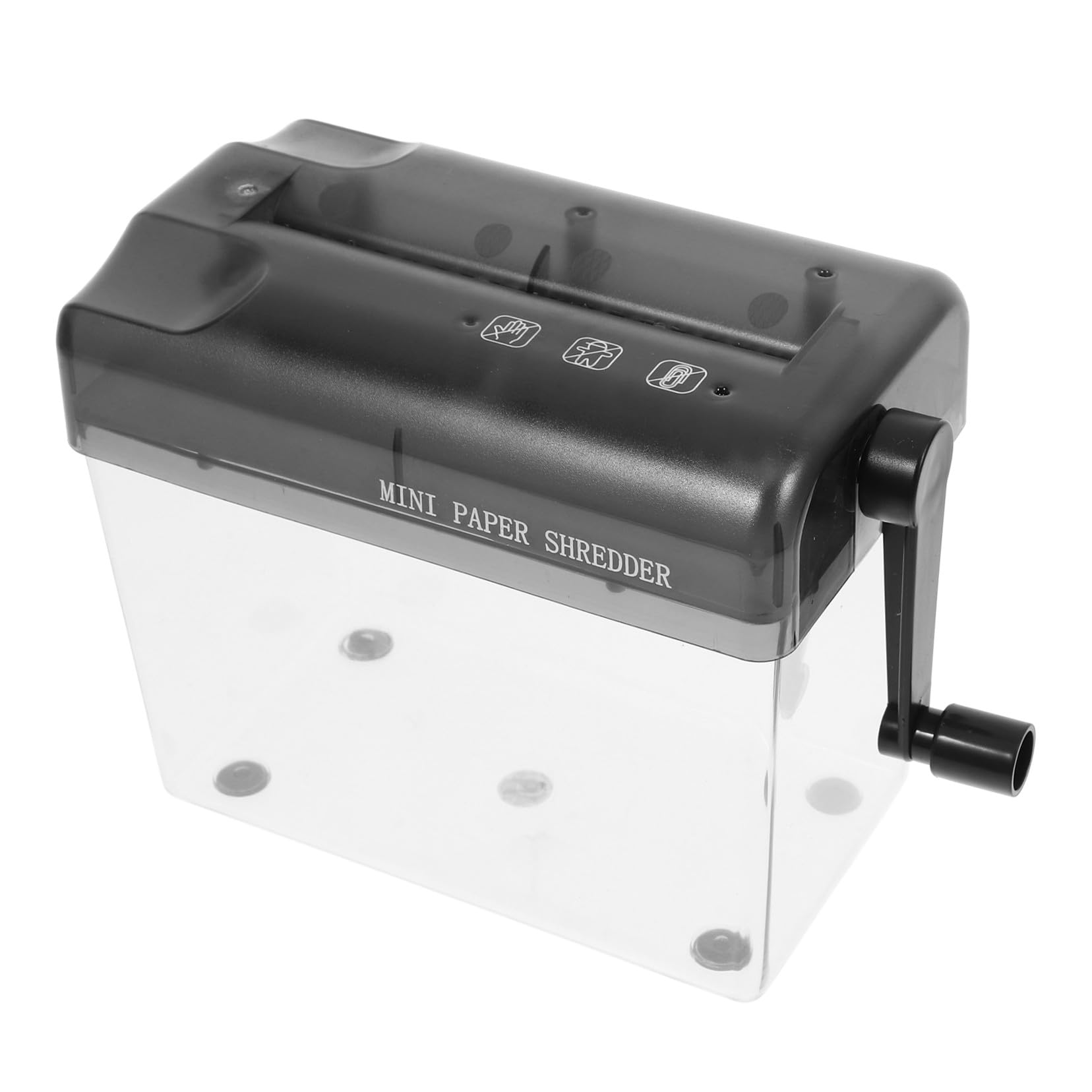 Hemobllo Destructeur De Documents Manuel Compact Noir 18 Cm en Abs Et Acier Inoxydable pour Bureau Et Usage Domestique Protection Privée Papiers Factures Reçus