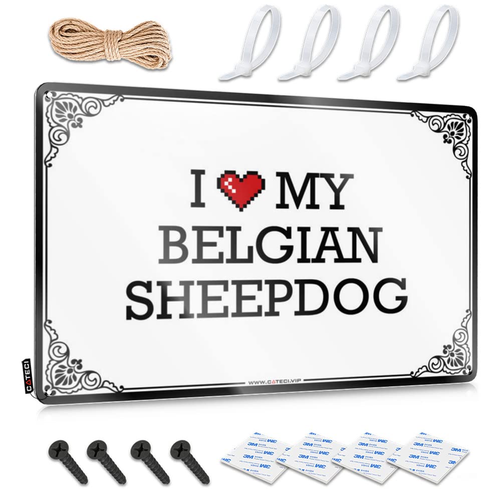 I Love My Belgian Sheepdog Custom Aesthetic - Summer Poster Wall Art Decoration(20X30CM)