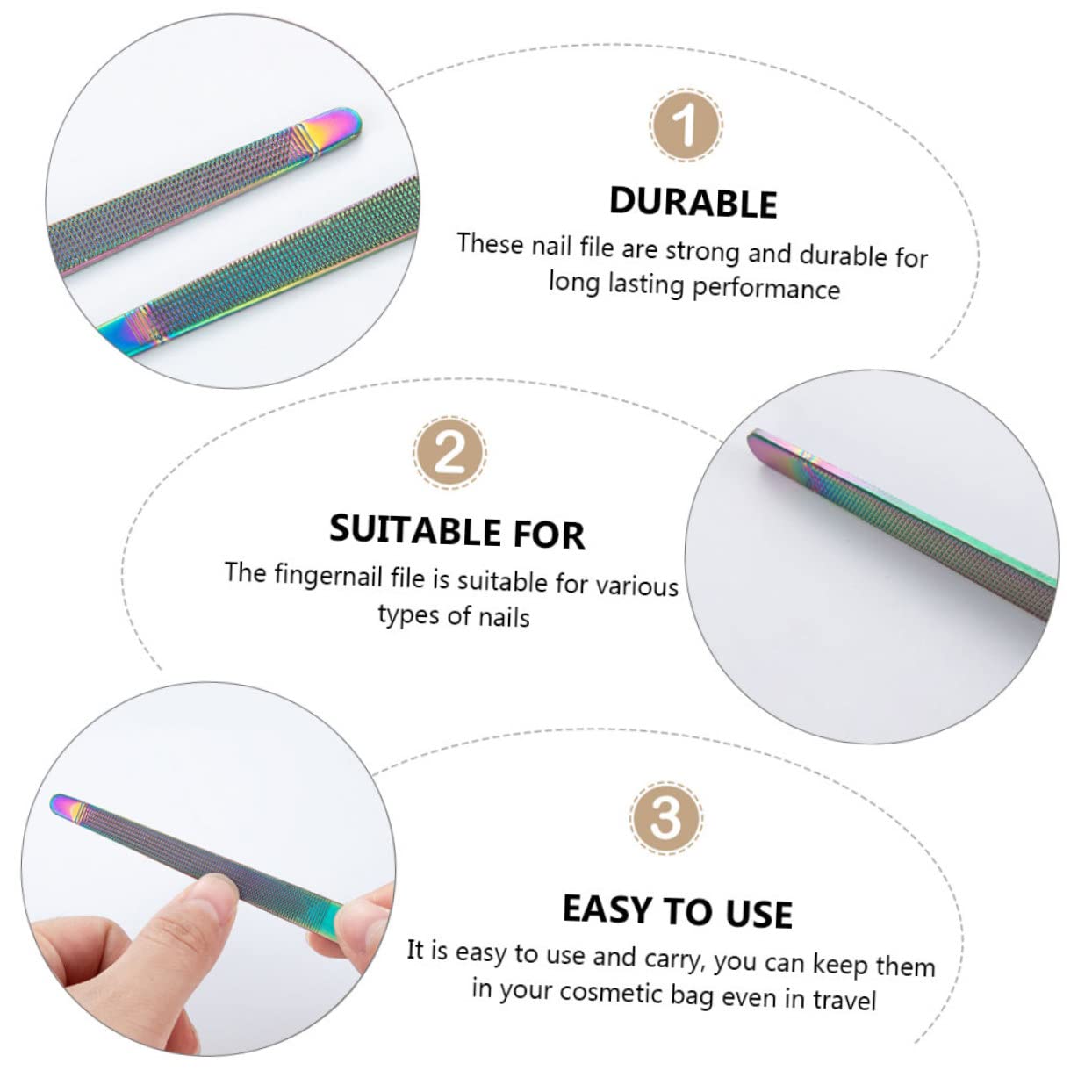 FRCOLOR 15 Pz lima per unghie trapano per manicure trapano per unghie trapano per pedicure limetta unghie limette per unghie strumenti per manicure lima per manicure Acciaio inossidabile