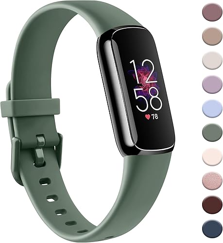 AK Correa deportiva compatible con bandas Fitbit Luxe para mujeres y hombres, correas deportivas de repuesto de silicona suave para Fitbit Luxe