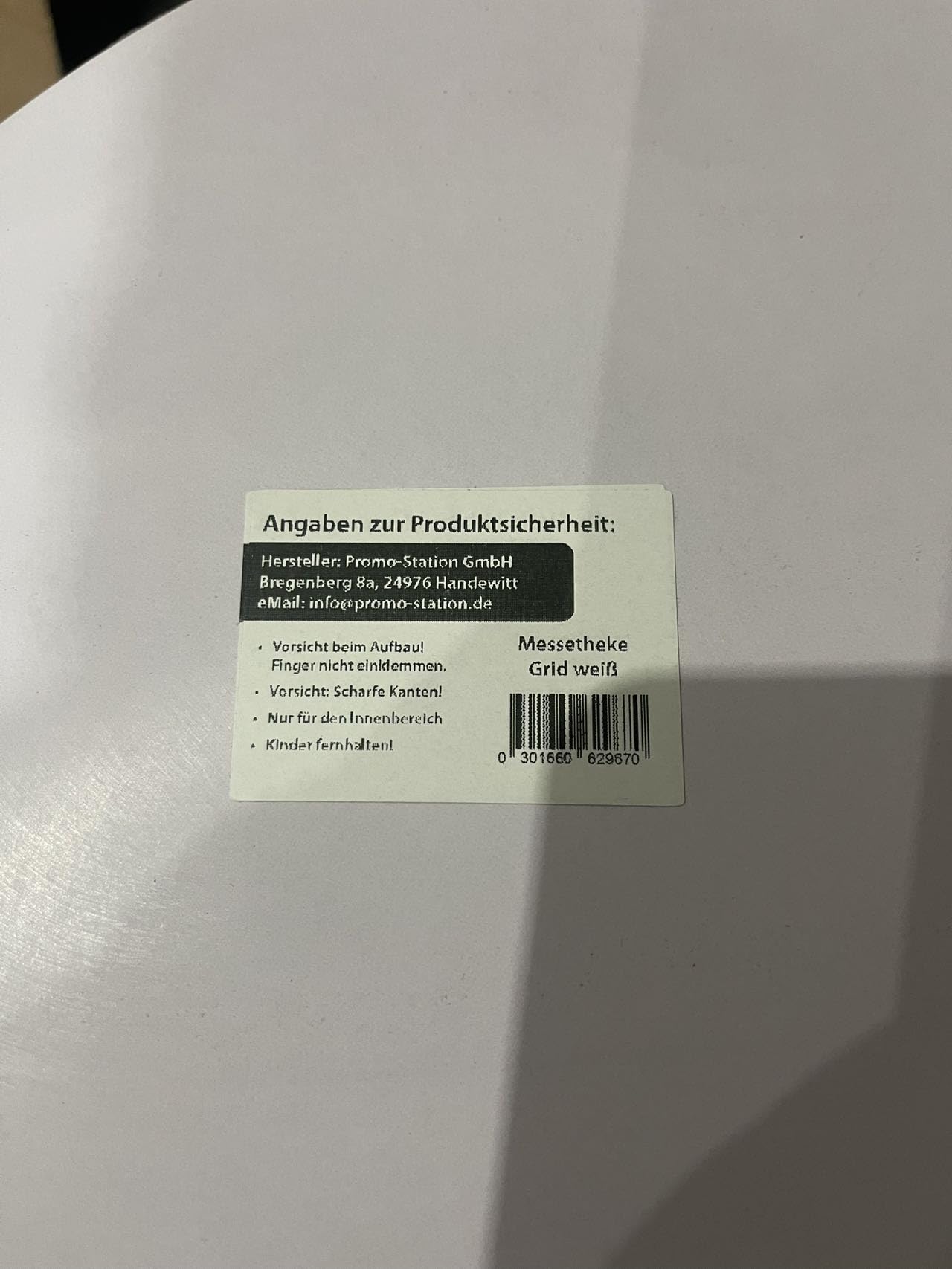 Promotion-Counter inklusive Banner und Druck, Messetheke, Messetresen, POS, Popup Theke 2x2 Felder, Messestand, Werbetheke, Promostand, Werbesystem, Messetheke Grid