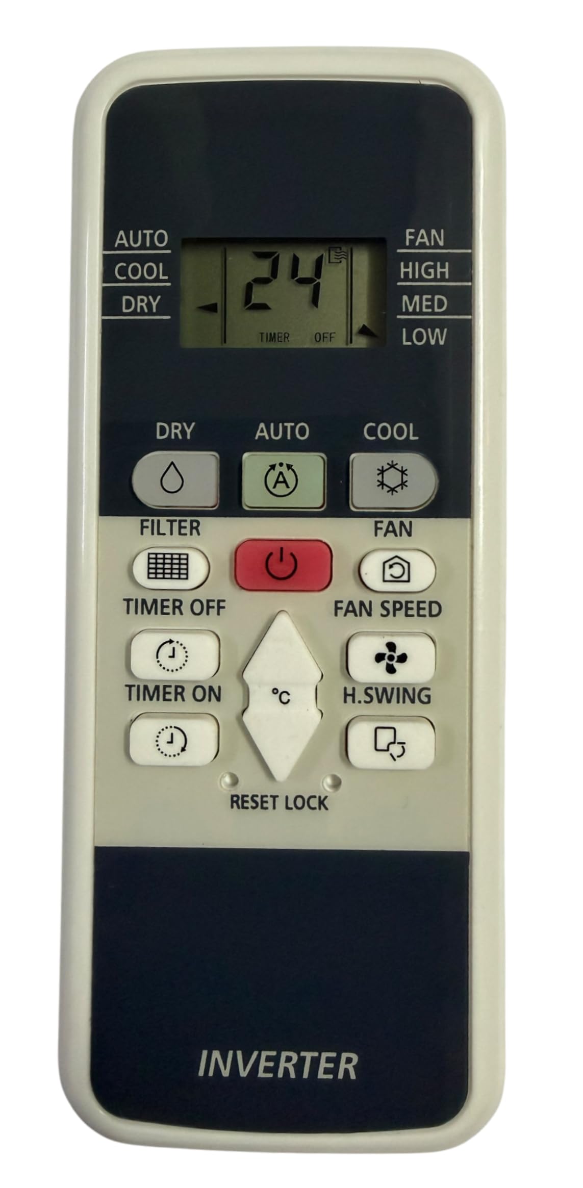 EHOP AC220 Air Conditioner Compatible Remote for Hitachi Inverter AC Remote Control Without Backlight (Works only with Inverter AC of Same Model Remote)