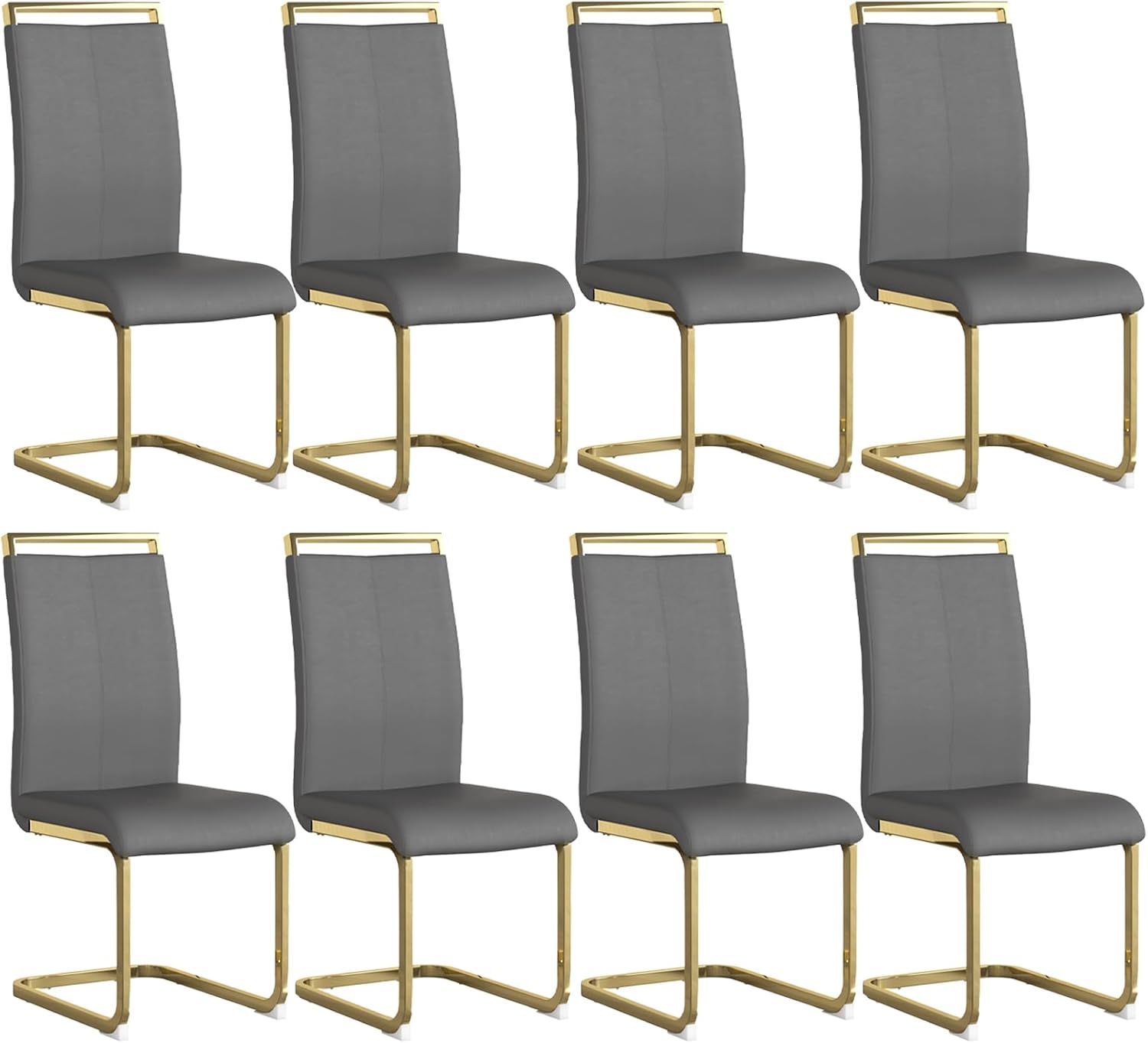 Amazon.com - Baysitone Modern Dining Chairs Set of 8, Side Dining Room Chairs with Gold Frame ...