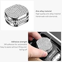 Vista 4 de Botón de inicio central interruptor de control de mando decorativo tapa de capucha de lentejuelas adhesivo de tapa de tapicería para Volvo S60 V60