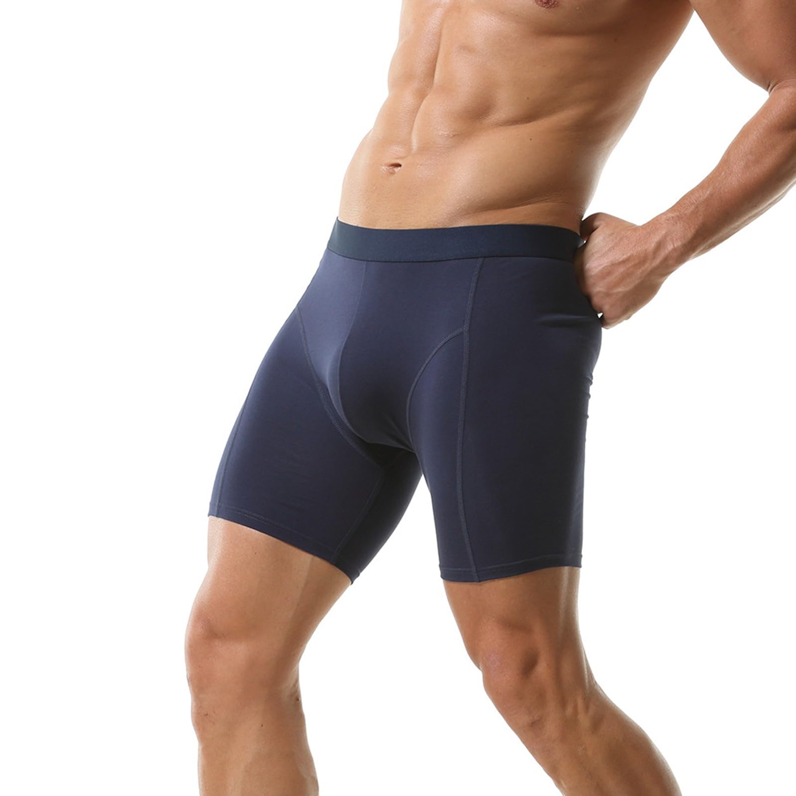 Slip sportivi da uomo in tessuto a rete, con rinforzo sul cavallo, tessuto traspirante, elastico, comodo intimo per la casa e lo sport