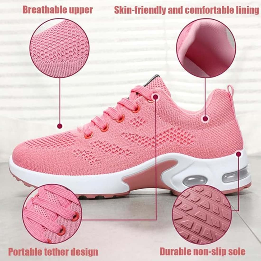 Orthopädische Schuhe Damen, Ergonomische Schmerzlinderungs-Schuhe, Laufschuhe für Damen, atmungsaktive Sommer-Joggingschuhe