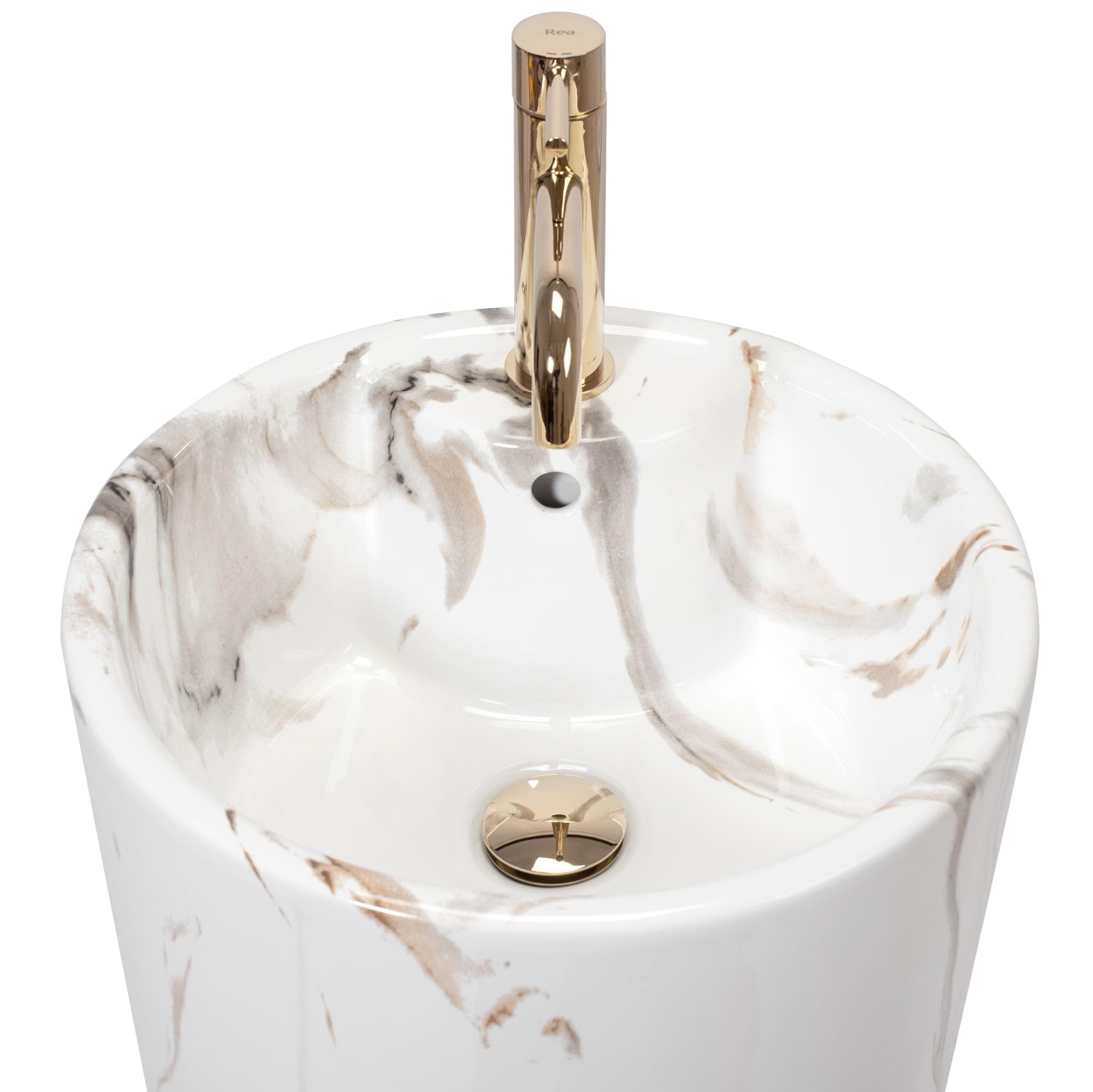 Lavabo De Pie Rea Blanka Marble Blanco