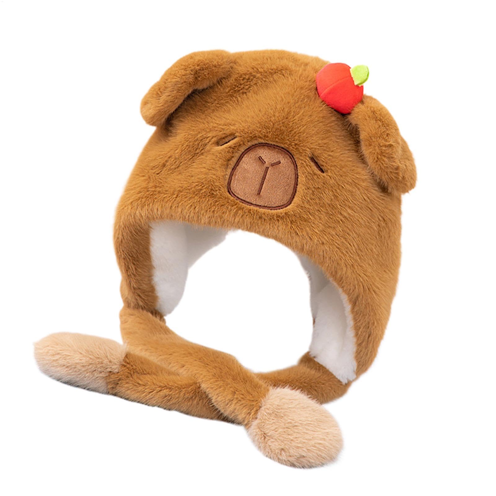 Gorro de felpa con orejas de animales para disfraz cosplay y ciclismo exterior