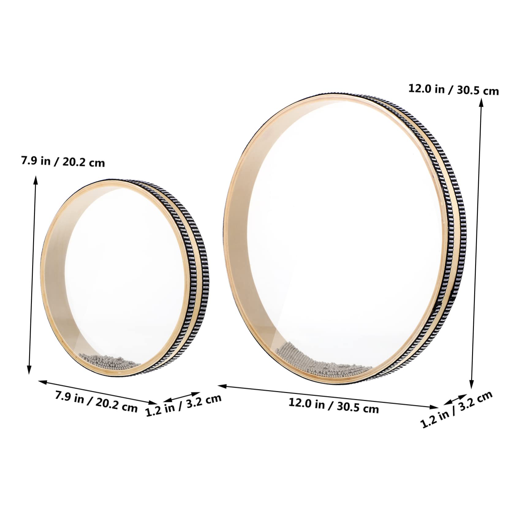 Vaguelly 2 Pcs Surf Drum Strumenti Musicali Per Adulti Grandi Tamburi Oceanici Tamburi Oceanici Per Attrezzature Rotonde In Legno Per Bambini