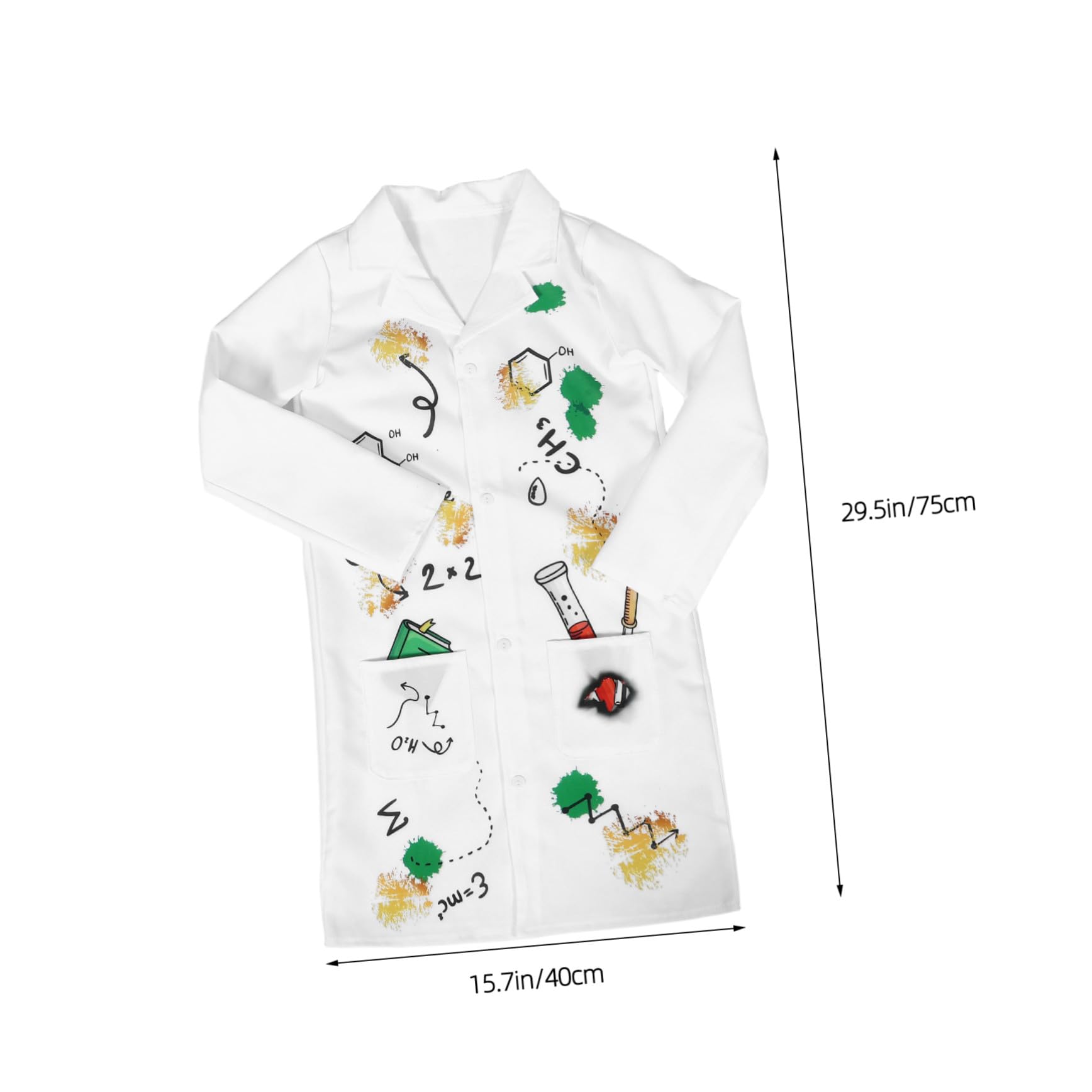 WOONEKY Costume De Scientifique Pour Enfants Costume De Médecin Scientifique Blouse De Laboratoire Blouse De Laboratoire Unisexe Pour Enfants