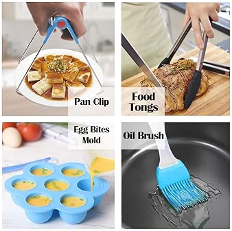 8 inch Air Fryer Accessories with Recipe Cookbook, Compatiblefor 5.3 QT-5.8 QT and Larger Size Air Fryer and Pressure...