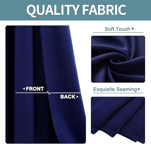 Miniatura 5 de ChrisDowa - Cortinas opacas para privacidad, con ojales, para puerta, dormitorio, armario, con aislamiento térmico, cortina separadora de ambientes,